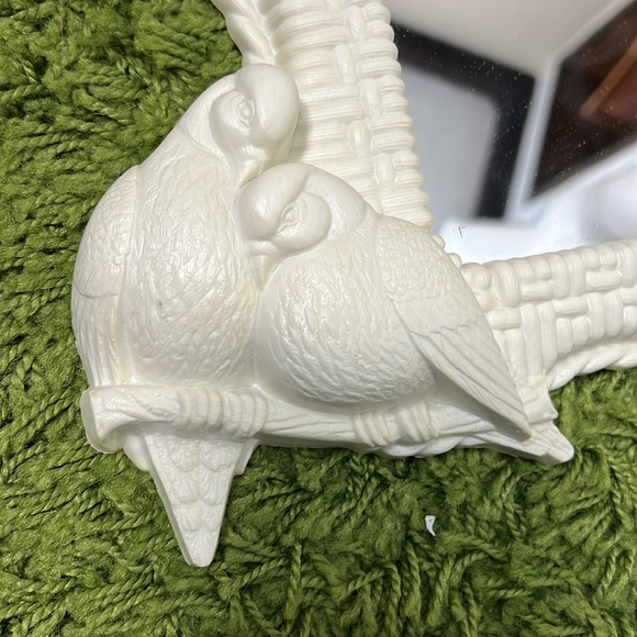 Vintage love bird plastic framed mirrors set of 2 - Picture 2 of 8
